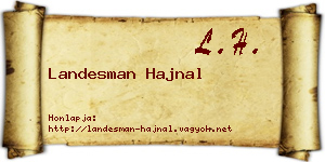 Landesman Hajnal névjegykártya